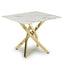 Aurelia Modern White Marble Side Table Gold Legs