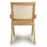 Akira Classic Modernist Rattan Dining Chairs Set of 2