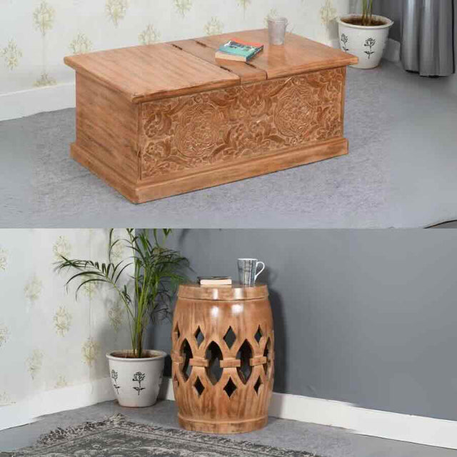 Natural-Engraved-Mango-Wood-Coffee-Table-_-Side-Table-Set