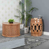 Natural-Engraved-Mango-Wood-Round-Matching-Coffee-Table-_-Side-Table-Set