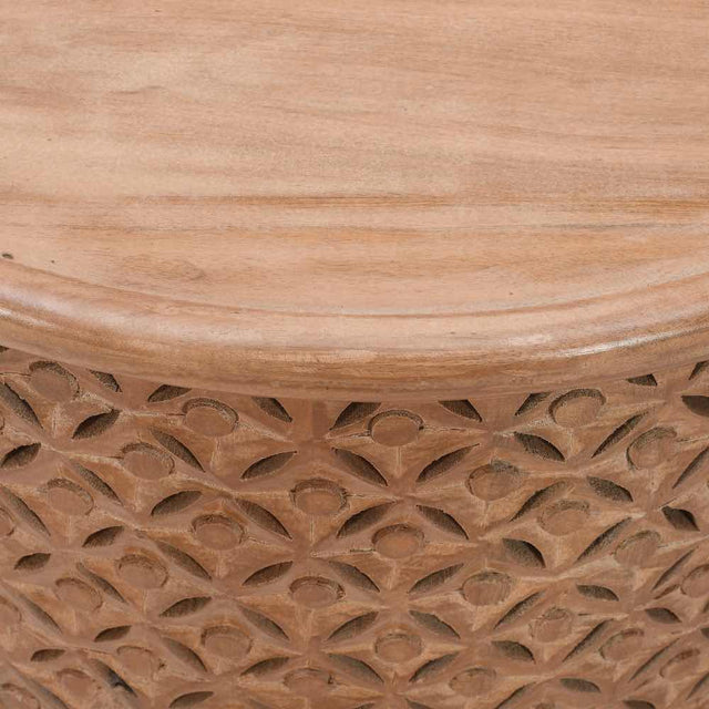 Natural-Mango-Wood-Round-Coffee-Table-With-Engraving-70cm