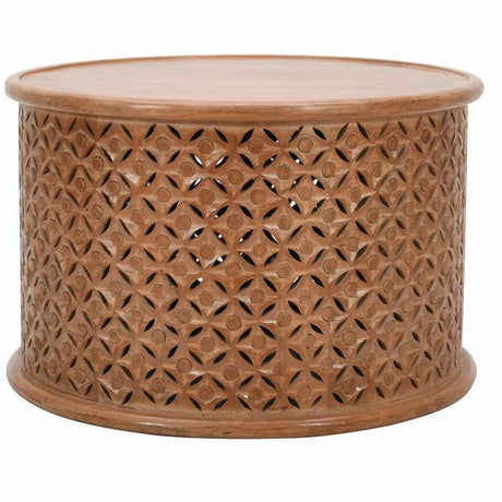 Natural-Mango-Wood-Round-Coffee-Table-With-Engraving-70cm