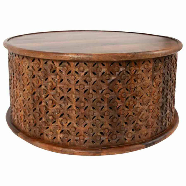 Natural-Mango-Wood-Round-Coffee-Table-With-Engraving-70cm