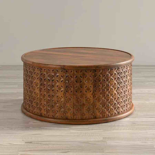 Natural-Mango-Wood-Round-Coffee-Table-With-Engraving-70cm