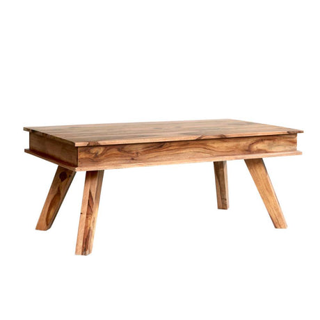 Natural-Sheesham-Dark-Wood-Coffee-Table-Wood-Legs-110cm