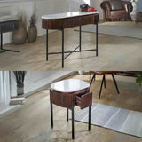 Retro-Fluted-Mango-Wood-_-White-Marble-Top-Matching-Console-Table-_-Side-Table-Set-Metal-Legs-With-Drawers