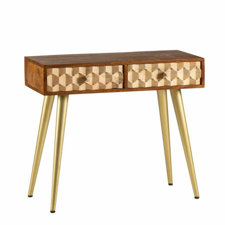 Retro-Natural-Wood-Console-Table-With-Drawers-_-Gold-Metal-Legs-90cm