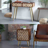 Retro-Natural-Wood-Matching-Console-Table-_-Side-Table-Set-With-Drawers-_-Gold-Metal-Legs