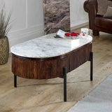 Retro-Oval-Fluted-Mango-Wood-_-Marble-Top-Coffee-Table-Metal-Legs-With-Drawer-100cm