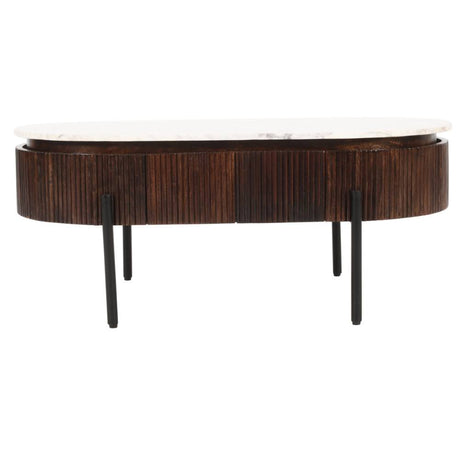 Retro-Oval-Fluted-Mango-Wood-_-Marble-Top-Coffee-Table-Metal-Legs-With-Drawer-100cm