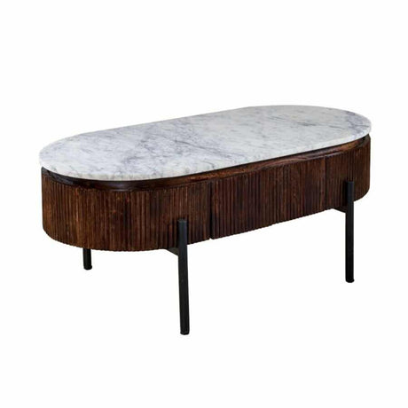 Retro-Oval-Fluted-Mango-Wood-_-Marble-Top-Coffee-Table-Metal-Legs-With-Drawer-100cm