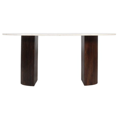 Retro-Oval-White-Marble-Top-Dining-Table-With-Fluted-Mango-Wood-Base-170cm