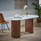 Retro-Oval-White-Marble-Top-Dining-Table-With-Fluted-Mango-Wood-Base-170cm