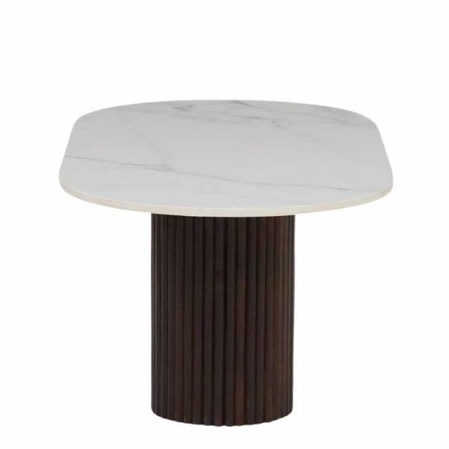 Retro-Oval-White-Marble-Top-Dining-Table-With-Fluted-Mango-Wood-Base-170cm