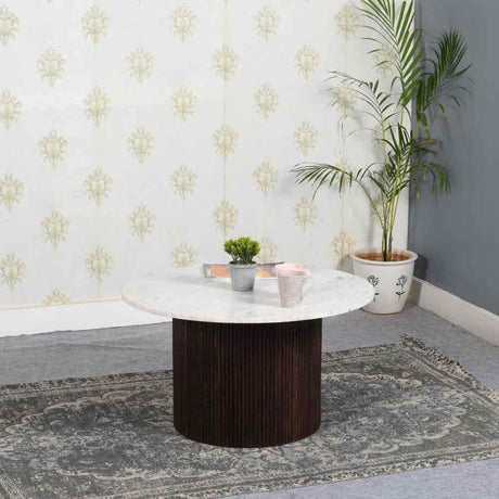 Retro-Round-Fluted-Mango-Wood-_-Marble-Top-Coffee-Table-Pededtal-Base-80cm