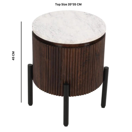 Retro-Round-Fluted-Mango-Wood-_-Marble-Top-Side-Table-Metal-Legs-35cm