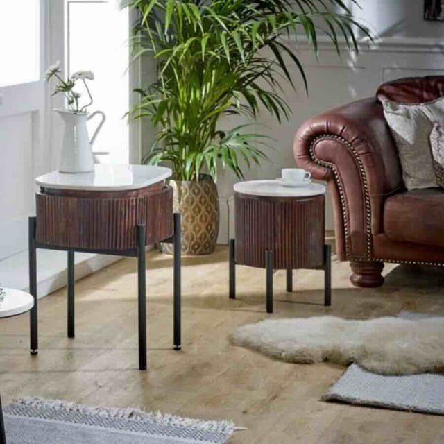 Retro-Round-Fluted-Mango-Wood-_-Marble-Top-Side-Table-Metal-Legs-35cm