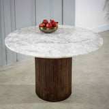 Retro-Round-Fluted-Mango-Wood-_-White-Marble-Top-Dining-Table-Pedestal-Base-120cm