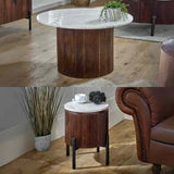 Retro-Round-Fluted-Mango-Wood-_-White-Marble-Top-Matching-Coffee-Table-_-Side-Table-Set