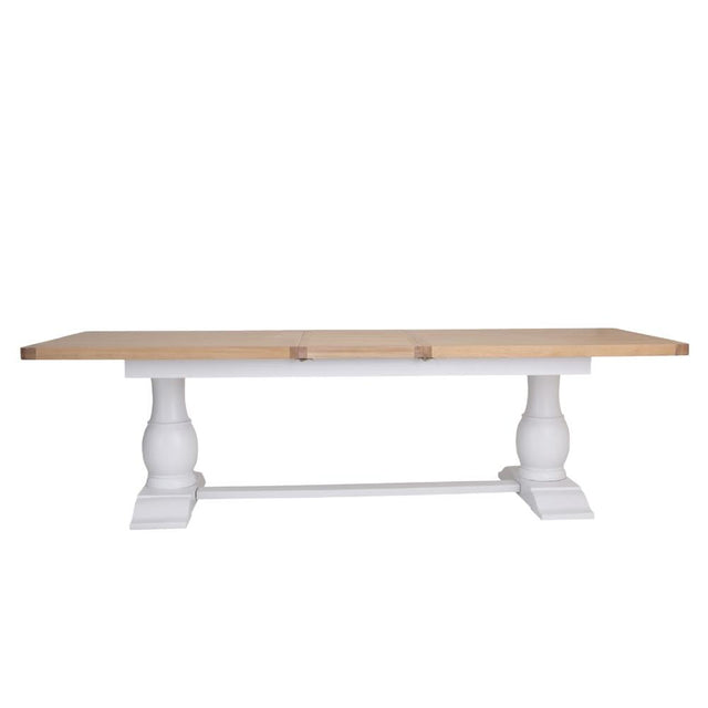 Rustic-10-Seater-Oak-Wood-Extending-Dining-Table-With-White-Legs-220cm-270cm