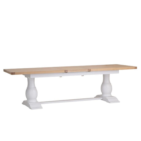 Rustic-10-Seater-Oak-Wood-Extending-Dining-Table-With-White-Legs-220cm-270cm