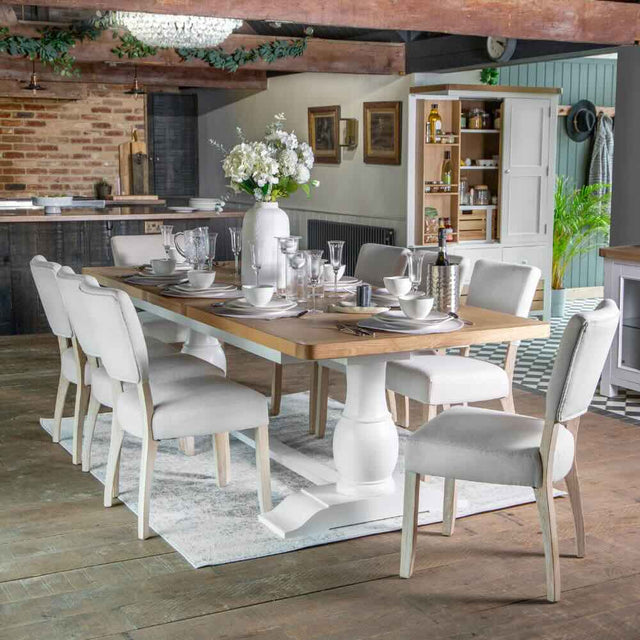 Rustic-10-Seater-Oak-Wood-Extending-Dining-Table-With-White-Legs-220cm-270cm