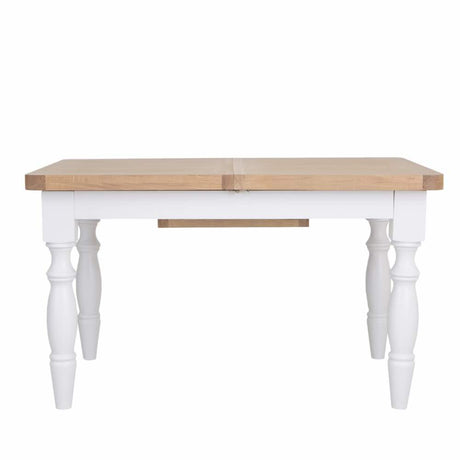 Rustic-8-Seater-Oak-Wood-Extending-Dining-Table-With-White-Legs-130cm-180cm