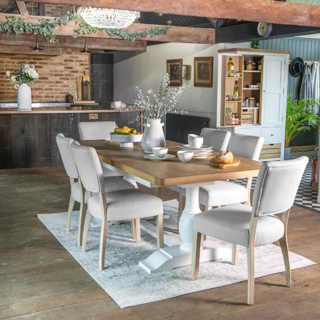 Rustic-8-Seater-Oak-Wood-Extending-Dining-Table-With-White-Legs-160cm-210cm