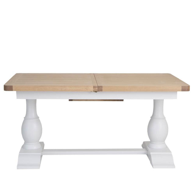 Rustic-8-Seater-Oak-Wood-Extending-Dining-Table-With-White-Legs-160cm-210cm