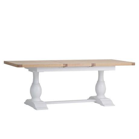 Rustic-8-Seater-Oak-Wood-Extending-Dining-Table-With-White-Legs-160cm-210cm