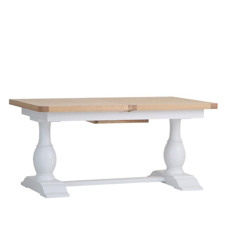 Rustic-8-Seater-Oak-Wood-Extending-Dining-Table-With-White-Legs-160cm-210cm