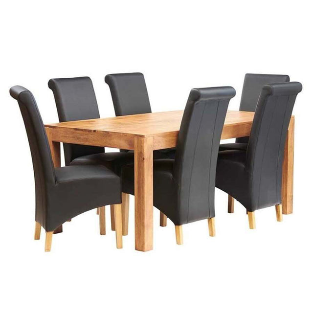 Puri Rustic 4-8 Seater Rectangular Mango Wood Dining Table