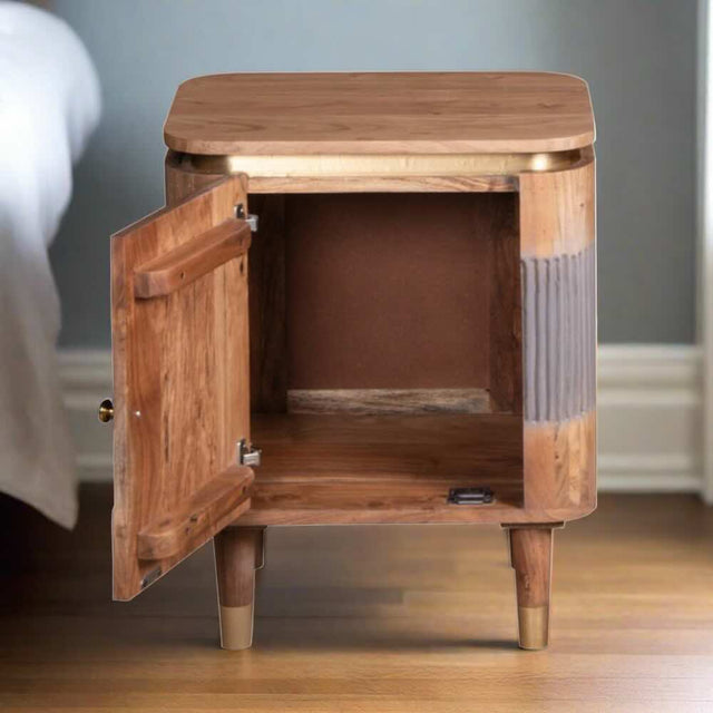 Rustic-Acacia-Wood-Bedside-Table-With-Storage