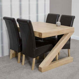 Rustic-Black-Faux-Leather-Dining-Chair-With-Natural-Oak-Wood-Legs-Set-of-2