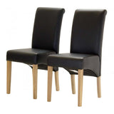 Rustic-Black-Faux-Leather-Dining-Chair-With-Natural-Oak-Wood-Legs-Set-of-2