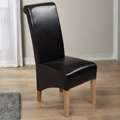 Rustic-Black-Faux-Leather-High-Back-Dining-Chair-With-Scroll-Back-_-Rubberwood-Legs-Set-of-2