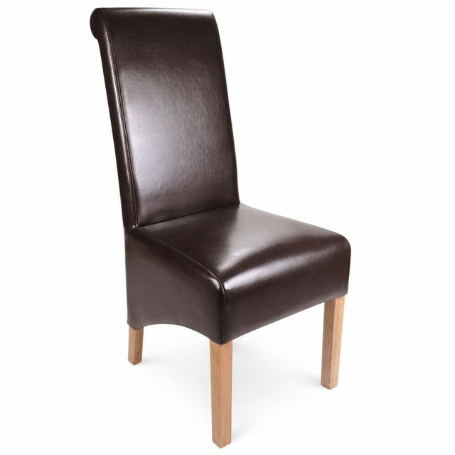 Rustic-Brown-Faux-Leather-High-Back-Dining-Chair-With-Scroll-Back-_-Rubberwood-Legs-Set-of-2