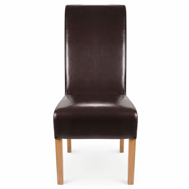 Rustic-Brown-Faux-Leather-High-Back-Dining-Chair-With-Scroll-Back-_-Rubberwood-Legs-Set-of-2