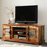 Salcombe Rustic Reclaimed Coastal Wood TV Stand With Storage