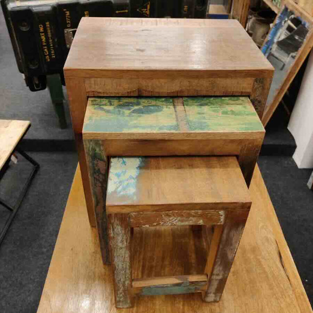 Rustic-Costal-Natural-Solid-Wood-Side-Tables-Nest-of-3