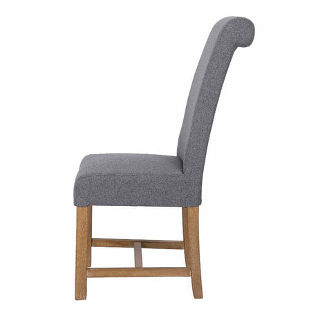 Rustic-Dark-Grey-Fabric-Dining-Chair-With-Wood-Legs-Set-of-2