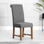 Rustic-Dark-Grey-Fabric-Dining-Chair-With-Wood-Legs-Set-of-2