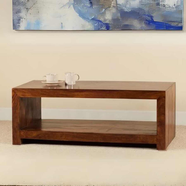 Rustic-Dark-Mango-Wood-Retangular-Coffee-Table-With-Shelf-110cm