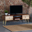 Agra industrial Dark Mango Wood TV Stand With Storage