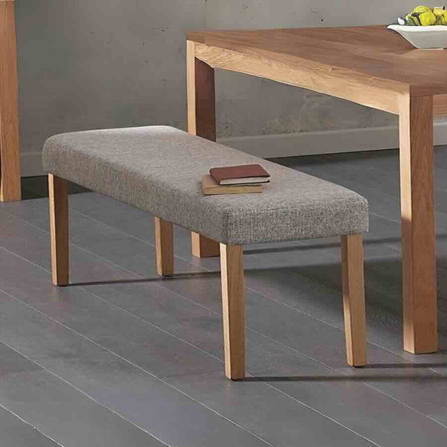 Rustic-Grey-Weave-Backless-Dining-Bench-Wooden-Legs