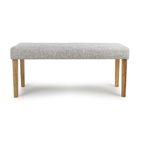 Rustic-Grey-Weave-Backless-Dining-Bench-Wooden-Legs