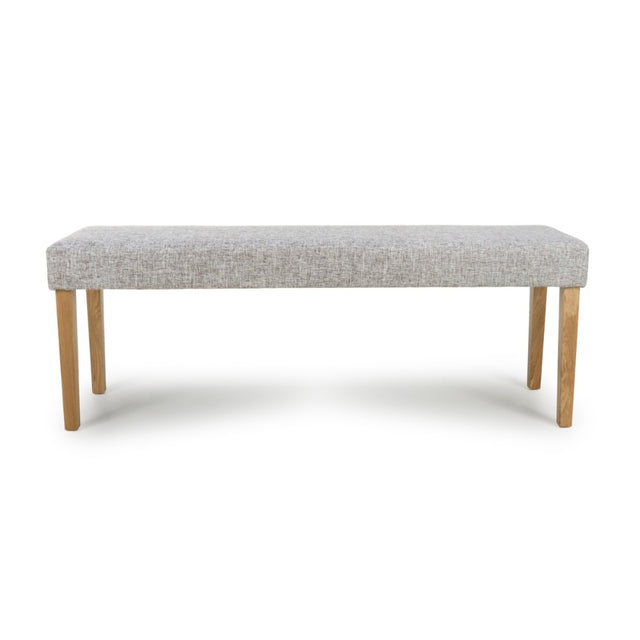 Rustic-Grey-Weave-Backless-Dining-Bench-Wooden-Legs