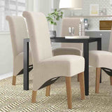 Rustic-Light-Grey-Herringbone-Scroll-Back-Dining-Chairs-Wooden-Legs-Set-of-2