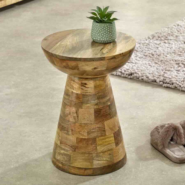 Rustic-Modern-Round-Solid-Mango-Wood-Side-Table-Mushroom-Style-With-Pedestal-Base-35cm