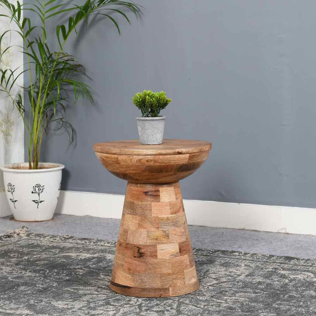 Rustic-Modern-Round-Solid-Mango-Wood-Side-Table-Mushroom-Style-With-Pedestal-Base-35cm